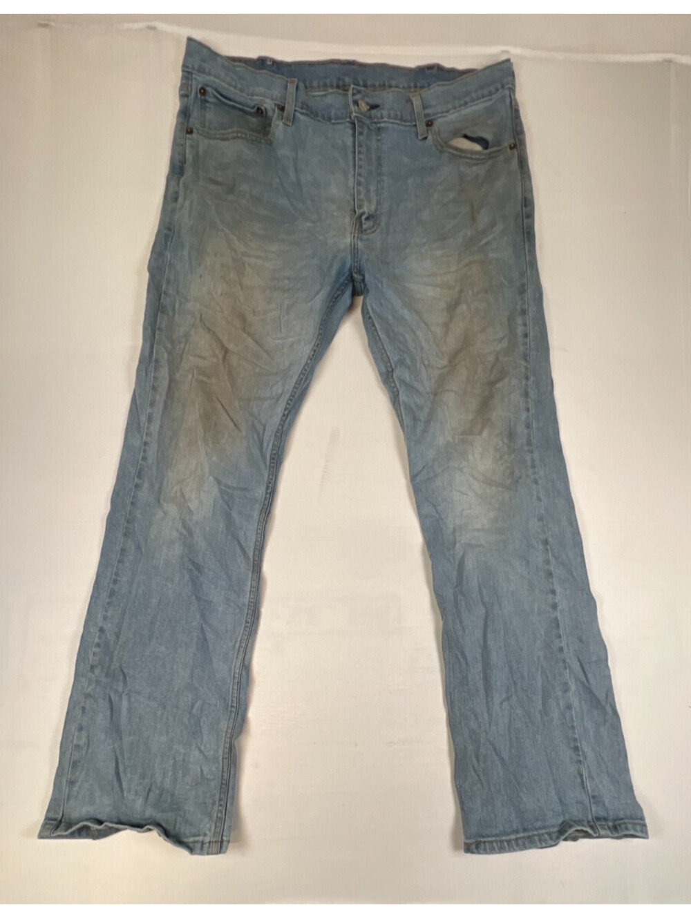 Levi's 527 Men 38x32 Blue Slim Bootcut Jeans Low Rise Denim Pants Pakistan